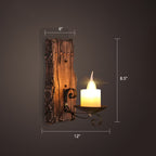 Nautical Geometric Wall Lamp Wooden Wall Mount Lighting for Living Room