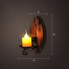 Nautical Geometric Wall Lamp Wooden Wall Mount Lighting for Living Room