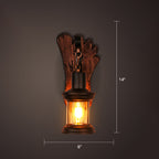 Nautical Geometric Wall Lamp Wooden Wall Mount Lighting for Living Room