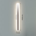 Contemporary 16"/20" wide LED vanity lamp with acrylic-colored shade white rectangular mirror lamp in warm/white light