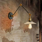 Saucer Living Room Wall Light Rustic Style Prism Glass 1 Light Black/Silver/Bronze Wall Lamp