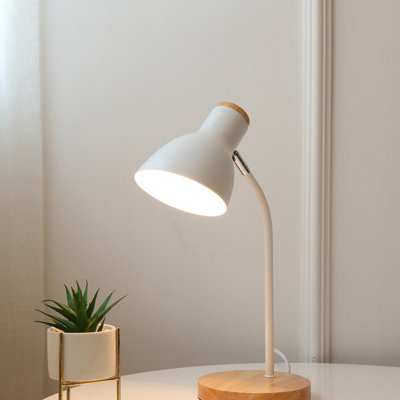 Flashlight-shaped swivel table lamp Macaron Metal 1-light night lamp for children's room