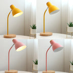 Flashlight-shaped swivel table lamp Macaron Metal 1-light night lamp for children's room