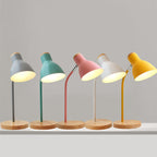 Flashlight-shaped swivel table lamp Macaron Metal 1-light night lamp for children's room