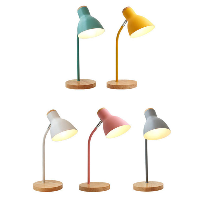 Flashlight-shaped swivel table lamp Macaron Metal 1-light night lamp for children's room