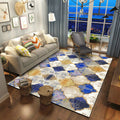 Olden Geometric Printed Carpet Multicolored Synthetic Carpet Non-Slip Rug Stain-Resistant Carpet for the living room