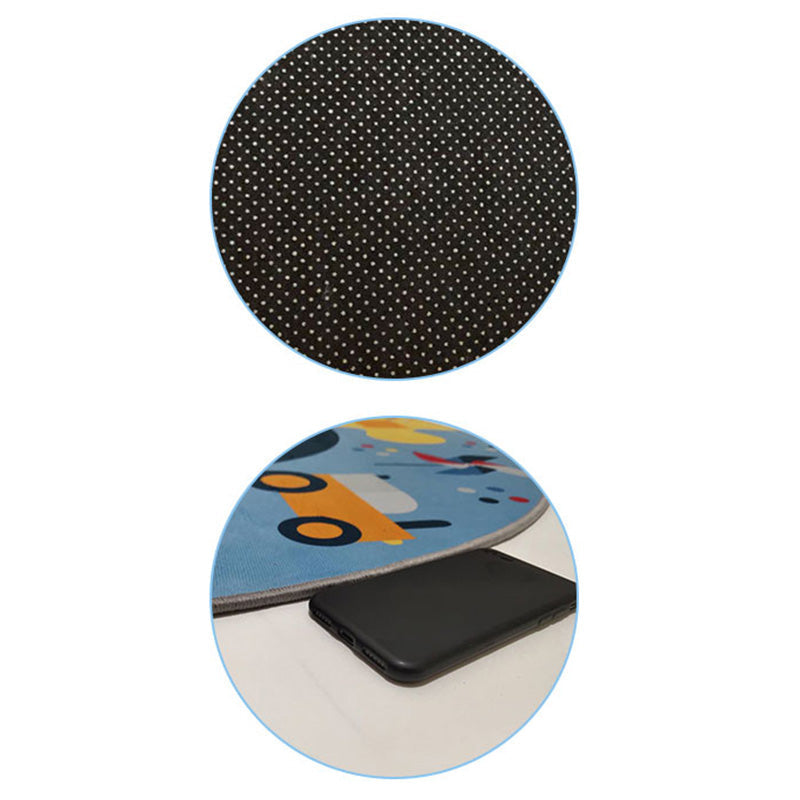 Beautiful car-printed carpet multicolor cotton blend area rug non-slip stain-resistant easy-care indoor rug for children