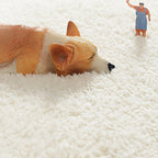 Multicolor Novelty Carpet Lambswool Cartoon-printed Carpet with Non-slip Backing Easy-care Indoor Carpet for Kids