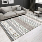 Southwestern geometric printed carpet Multicolor cotton blend area runner non-slip easy-care indoor rug for living room
