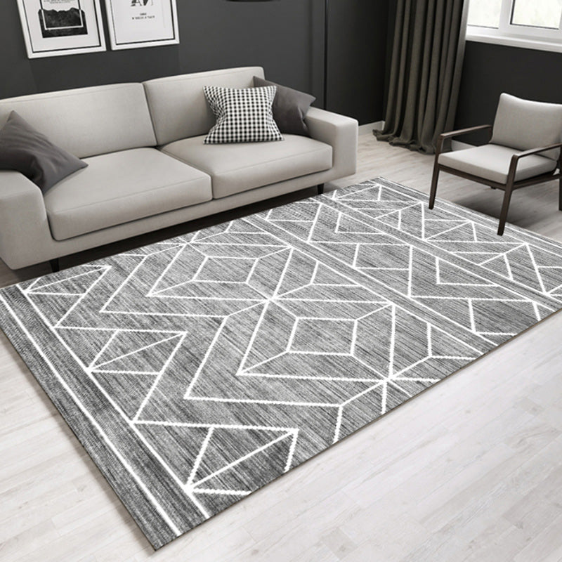 Southwestern geometric printed carpet Multicolor cotton blend area runner non-slip easy-care indoor rug for living room