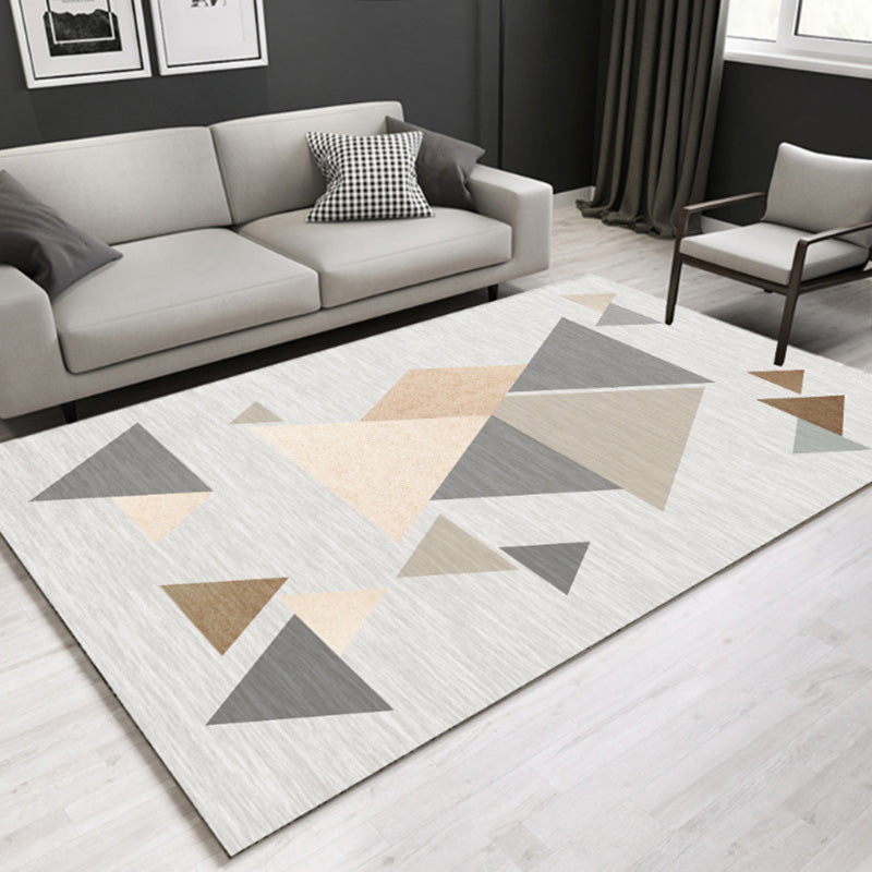 Southwestern geometric printed carpet Multicolor cotton blend area runner non-slip easy-care indoor rug for living room