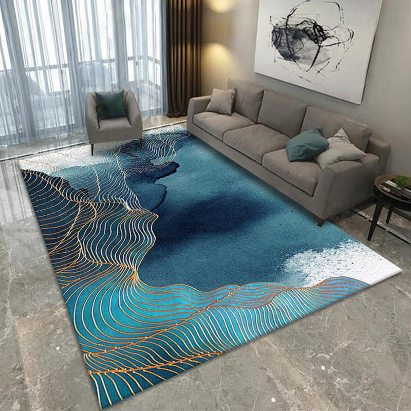 Novelty Living Room Rug Multicolored Patterned Area Rug Non-Slip Backing Pet-Friendly Washable Indoor Rug