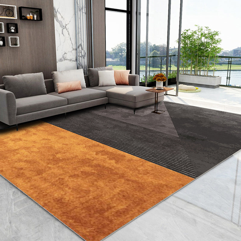 Luxurious geometric printed carpet multicolor cotton blend indoor carpet easy to care for pet friendly area rug for living room