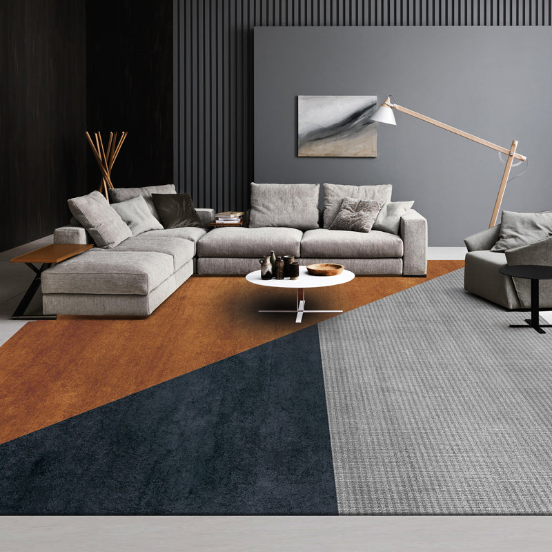 Luxurious geometric printed carpet multicolor cotton blend indoor carpet easy to care for pet friendly area rug for living room