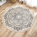 Moroccan geometric printed carpet Multicolored cotton rug easy-care pet-friendly indoor rug for the bedroom