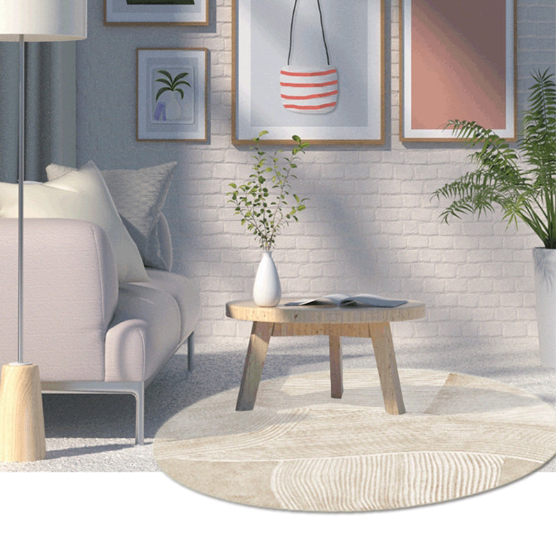 Multi-Color Nordic Rug Polypropylene Stripe Pattern Area Rug Non-Slip Backing Pet-Friendly Indoor Carpet for the Living Room
