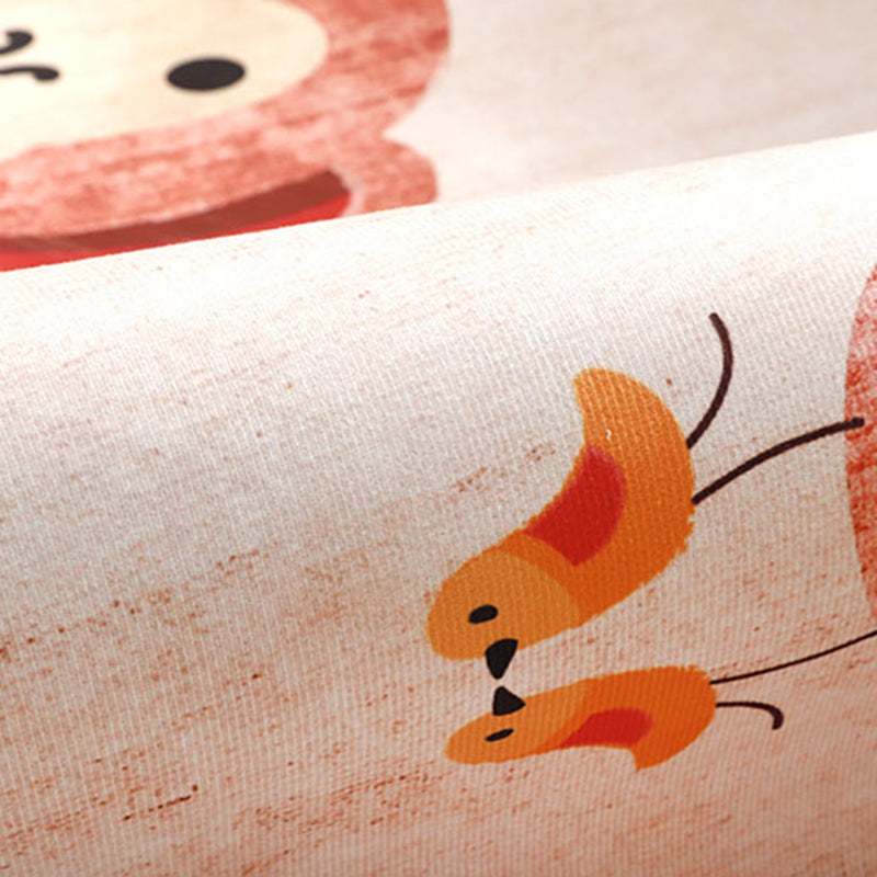 Casual Kids Room Rug Multicolor Cartoon Pattern Indoor Rug Cotton Blend Non-Slip Pet Friendly Area Rug