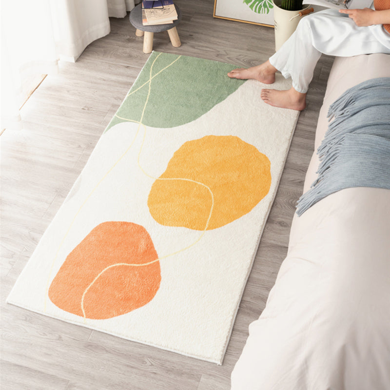Western Room Carpet Multicolor Color Block Carpet Cotton Blend Pet Friendly Easy Care Washable Indoor Carpet