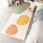 Western Room Carpet Multicolor Color Block Carpet Cotton Blend Pet Friendly Easy Care Washable Indoor Carpet