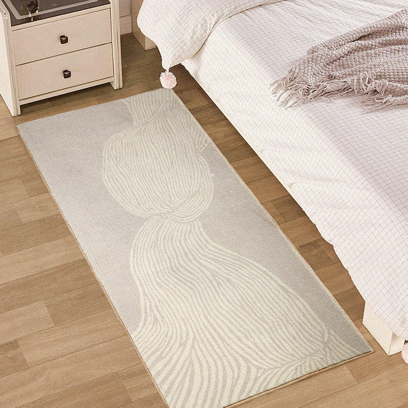Simplicity Striped Printed Rug Multi-Color Superfiber Area Rug Non-Slip Stain-Resistant Easy Care Indoor Rug for Home
