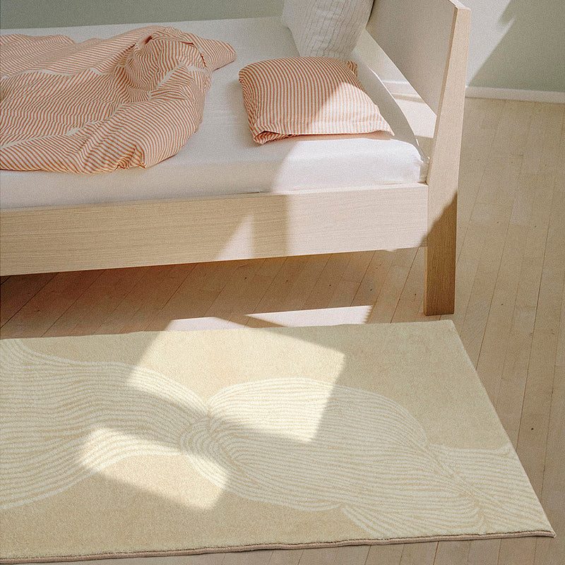 Simplicity Striped Printed Rug Multi-Color Superfiber Area Rug Non-Slip Stain-Resistant Easy Care Indoor Rug for Home