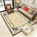 Contemporary living room rug Multicolored check pattern Indoor rug Polyester Non-slip back Stain-resistant rug