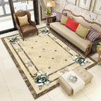 Contemporary living room rug Multicolored check pattern Indoor rug Polyester Non-slip back Stain-resistant rug