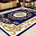 Multicolor Modern Rug Polyester Floral Print Area Rug Non-Slip Backing Stain Resistant Indoor Rug for the Living Room