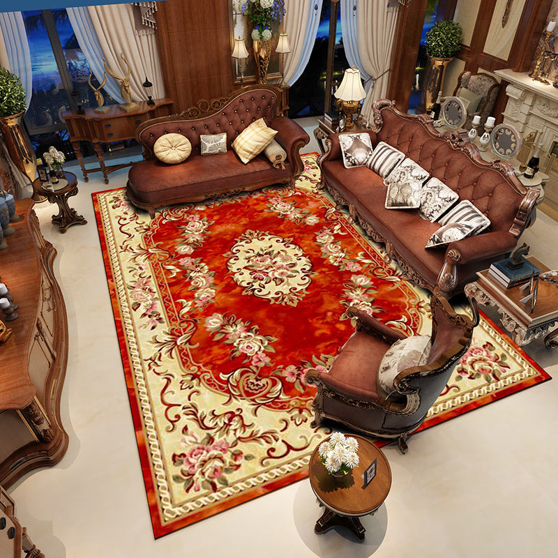 Multicolored Novelty Rug Cotton Blend Plaid Pattern Area Rug Non-Slip Pet Friendly Carpet for the Living Room