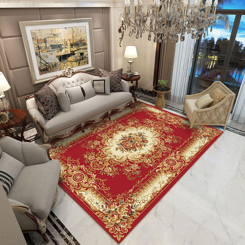 Multicolored Novelty Rug Cotton Blend Plaid Pattern Area Rug Non-Slip Pet Friendly Carpet for the Living Room