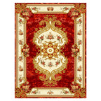 Multicolored Novelty Rug Cotton Blend Plaid Pattern Area Rug Non-Slip Pet Friendly Carpet for the Living Room