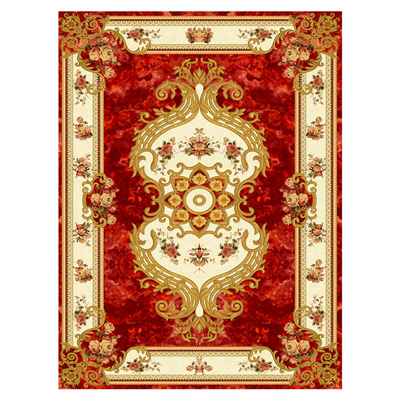 Multicolored Novelty Rug Cotton Blend Plaid Pattern Area Rug Non-Slip Pet Friendly Carpet for the Living Room