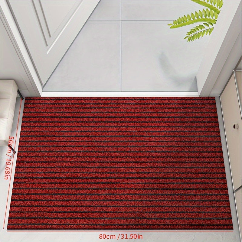 All-Season Weatherproof Doormat – Abrasion-Resistant Striped Doormat, Non-Slip, Stain and Fade Resistant, Low Profile Mat for Indoor and Outdoor