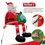 Giant 8FT LED Inflatable Climbing Santa | Premium, Waterproof Outdoor Christmas Decor