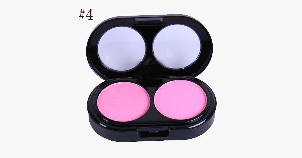 2 Colors Blush Palette – Bring a rosy pink glow to your cheeks
