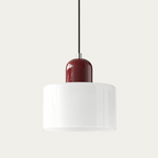 Glass light in subtle colors of the kitchen