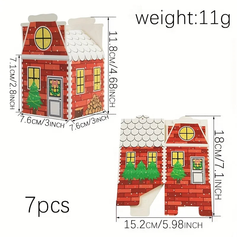 Kerst Adventskalenderdozen – Feestelijke Verpakking met Peperkoekhuis Ontwerp