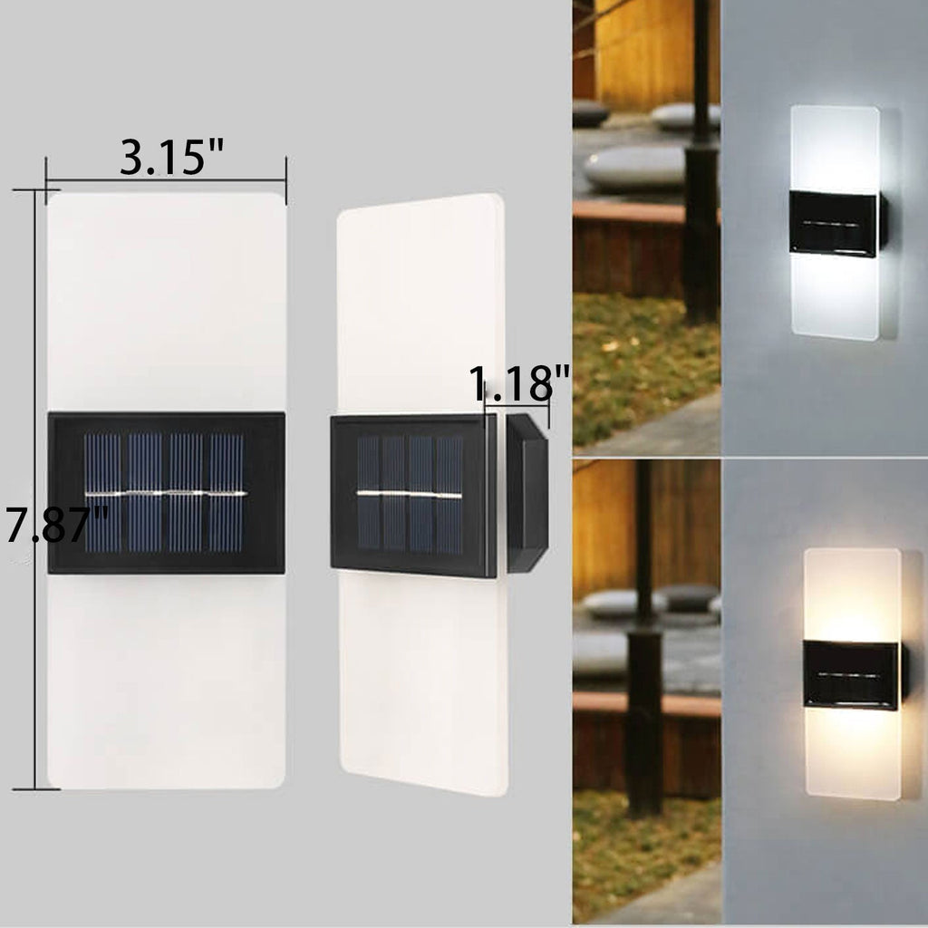 LumaZen Solar LED Wall Lamp | Weatherproof | Solar Powered Outdoor Lighting | Garden & Patio Decor