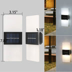 LumaZen Solar LED Wall Lamp | Weatherproof | Solar Powered Outdoor Lighting | Garden & Patio Decor