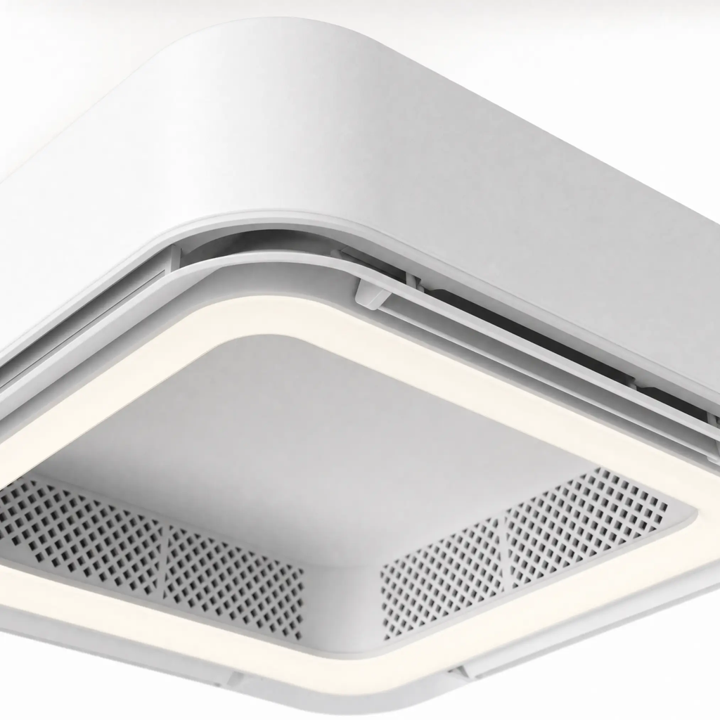 Modern Blade-less Ceiling Fan with LED Lighting and Chandelier