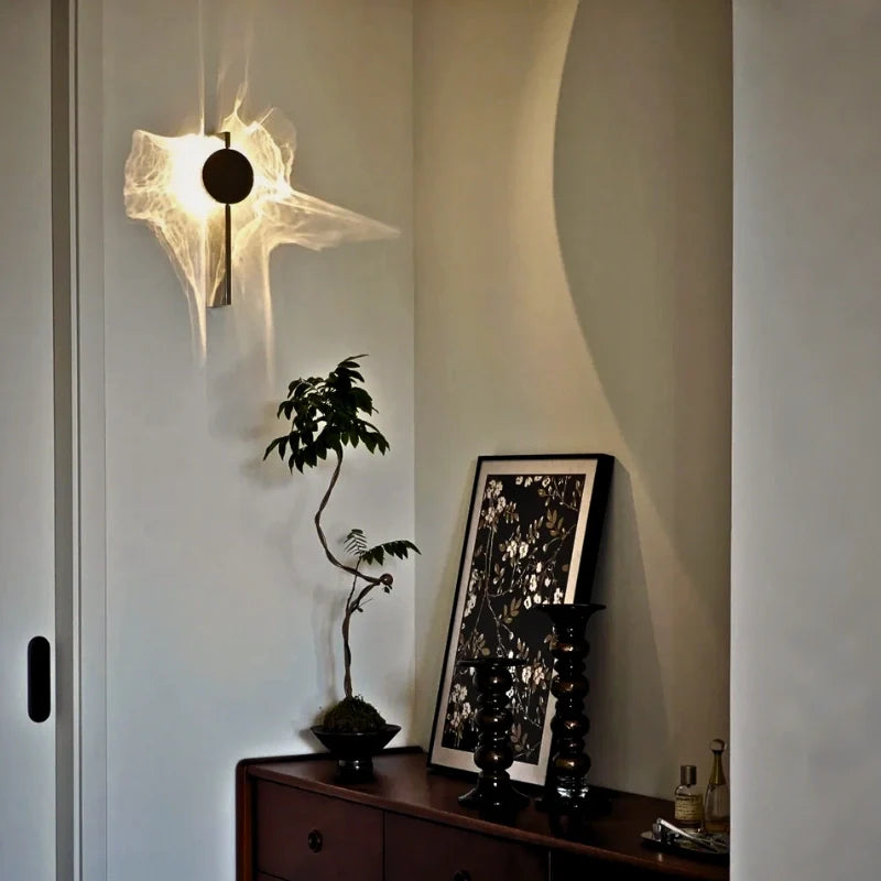 Rotatable Ripple-Light Wall Sconce with Aluminum and Stainless Steel