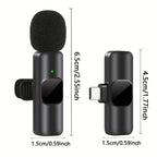 Wireless Lavalier Microphone for Video Recordings and Livestreaming – Compact Design with High Sound Quality and USB-C Connection
