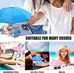 Phone umbrella suction cup stand for sun