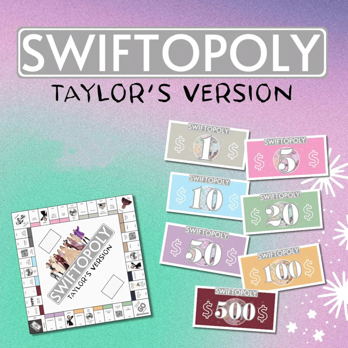 SWIFTOPOLY - TS 'Swiftie' Monopoly Board Game