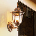 Kerosene Outdoor Wall Lamp Fixture Industrial Clear Glass 1 Light Rust Wall Lamp