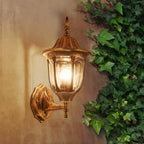 Kerosene Outdoor Wall Lamp Fixture Industrial Clear Glass 1 Light Rust Wall Lamp