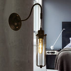Metal Cylinder/Hexagonal Engaged Wall Lamp Farm 1 Lamp Restaurant Wall Mount Fixture in Black