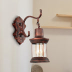 Weather Copper A Light Wall Lamp Rustic Style Clear Glass Petroleum Lighting Fixture