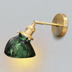 Rotatable Wall Light for Adults Bedroom Metal Single Light Green and Brass Wall Lamp