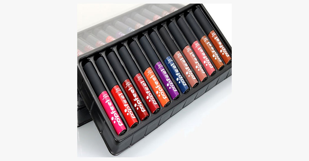 Eternal Velvet Matte Lipstick Set with 12 Shades – Your Everyday Look